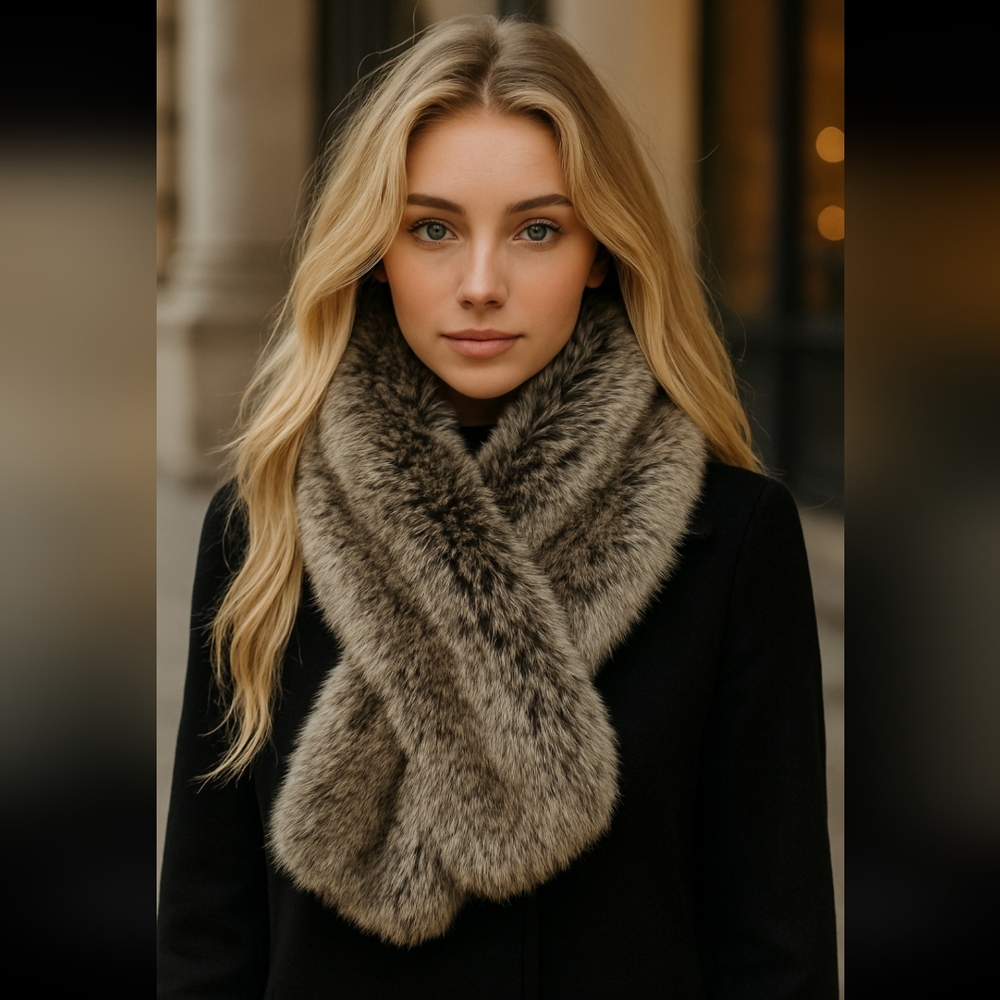 Restoration Hardware Fur Scarf